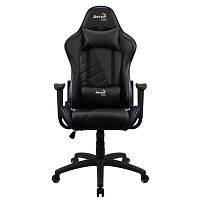 Gaming Chair AEROCOOL AC110 AIR BLACK 2D Armrest 65mm wheels PVC Leather