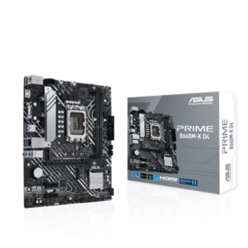 Матплата ASUS PRIME B660M-K D4, LGA1700, Intel B660, 2xDDR4 PC42600, 1xPCI-E 3.0x16, 2xPCI-E 3.0x1, Sound8Ch, GLAN, 4SATA+2M.2, RAID, mATX, 6USB3.2+6USB2.0, VGA, HDMI