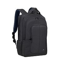 Рюкзак для ноутбука RivaCase 8460 Черный 17.3" Водоотталкивающая ткань. Смягчающие наплечные ремни с регулеровкой. Два внешних передних кармана на молнии, карман-органайзер , застежка молния.