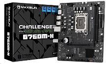Матплата MAXSUN MS-Challenger B760M-H, LGA1700, Intel B760, 2xDDR4 PC34100, 1xPCI-E 4.0x16, 1xPCI-E 3.0x1, Sound8Ch, GLAN, 2SATA+2M.2, RAID, mATX, 6USB5G+4USB2.0, HDMI, DP