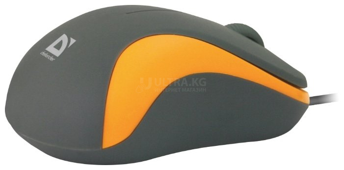 Проводная мышь Defender Accura MS-970 серый+оранжевый, 3 кнопки,1000dpi