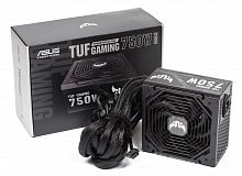 Блок питания 750W ASUS TUF-GAMING-750B,80Plus Bronze, APFC,20+4pin,2х4+4pin,4хSata,4хPCI-E 6+2pin,ATX12V,вентилятор 12см,150х86х150мм, Черный