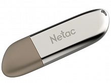 Накопитель на флеш памяти 64GB Netac, U352, NT03U352N-064G-30PN, USB 3.1, Серебристый, Стальной