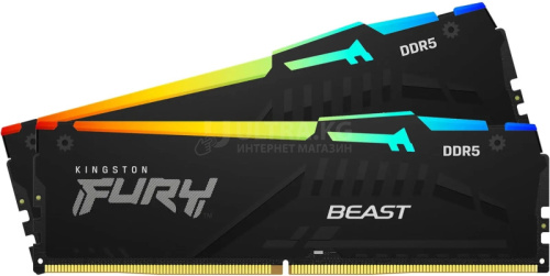 DDR5 32GB (2x16GB) PC-44800 (5600MHz) KINGSTON FURY BEAST RGB EXPO KF556C36BBEAK2-32