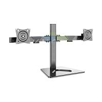 Настольный кронштейн для 2-х мониторов Kaloc Zeno KLC-DZ220-T, Макс. Нагрузка-9.0 кг, Диагональ экрана от 17"до 32", Наклон 50°/+50°, Поворот 360°, VESA 75x75, 100x100mm, Чёрный