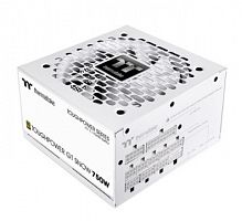 Блок питания 750W Thermaltake Toughpower GT 750W Snow Gold ATX 3.1,Gold, APFC,20+4pin,2х4+4pin,6хSata,4хMolex,4хPCI-E 6+2pin,1х12VHPWR,Modular,вентилятор 12см,150х86х140мм, белый [PS-TPT-0750FNFAGE-W]