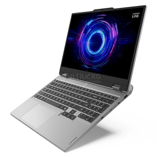 Ноутбук Lenovo LOQ 15IRX10 Intel Core i7-13650HX(up to 4.9GHz), 16GB DDR5, 1TB SSD m2 NVMe, 15.6" FHD (1920x1080) IPS 144Hz, RTX 5060 8GB, Type-C, HDMI, LAN, WF, BT, HMDI, DOS, клав.с подсв, EN-RU, Luna Grey [83JE00YQRK]
