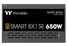 Блок питания 650W Thermaltake, Smart BX1 SE, ATX, 80 PLUS® Bronze, APFC , 20+4 pin, 4+4pin, 6 Sata, 4 Molex, 1 FDD, 2 PCI-E 6+2 pin, Вентилятор 12 см, Кабель питания, Чёрный [PS-SPD-0650NNSABE-2]