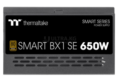 Блок питания 650W Thermaltake, Smart BX1 SE, ATX, 80 PLUS® Bronze, APFC , 20+4 pin, 4+4pin, 6 Sata, 4 Molex, 1 FDD, 2 PCI-E 6+2 pin, Вентилятор 12 см, Кабель питания, Чёрный [PS-SPD-0650NNSABE-2]