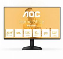 Монитор LCD 23.8" AOC 24B31H/01, IPS, Black, 1920x1080, 120Hz, 20000000 : 1, 300cd/m2, 178/178, 1ms, Flicker Free, Low Blue Ligh, Adaptive Sync, безрамная конструкция, Vesa 100x100, VGA, HDMI (в комплекте)