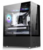 Корпус Aeromax KK1113 Glass Black ATX/Micro ATX/Mini ITX, 0.45mm, USBx2.0/3.0 , HD-Audio, 2x3.5"/3x2.5",Cooler:Front 3x12-14cm;Top:2x12-14cm;Rear:1x12cm, VGA 335mm, CPU высота 160mm,335x200x435mm,Без Б/П