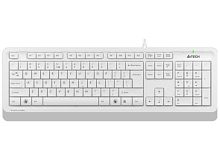 Клавиатура A4tech Fstyler FK-10-WHITE USB, мембранная, комфортные закругленные клавиши, лазерная гравировка , высокая стойкость и долговечность, горячие клавиши,456x156x 24 мм, Анг/Рус, 1.5m, Белый