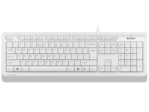 Клавиатура A4tech Fstyler FK-10-WHITE USB, мембранная, комфортные закругленные клавиши, лазерная гравировка , высокая стойкость и долговечность, горячие клавиши,456x156x 24 мм, Анг/Рус, 1.5m, Белый Клавиатура A4tech Fstyler FK-10-WHITE USB, мембранная, комфортные закругленные клавиши, лазерная гравировка , высокая стойкость и долговечность, горячие клавиши,456x156x 24 мм, Анг/Рус, 1.5m, Белый