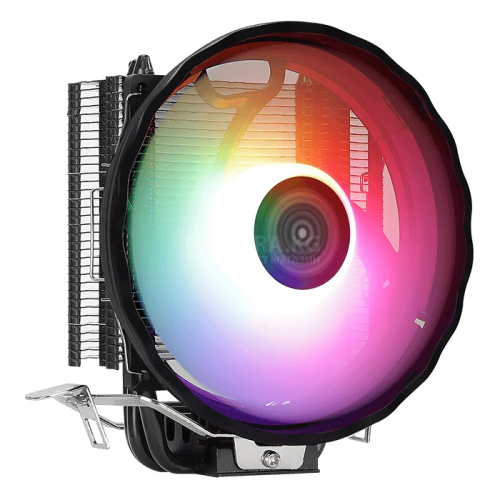 Кулер для процессора Aerocool Rave 3 FRGB PWM 4P Intel 1700/1200/115X/775 AM5/AM4/AM3+/AM3/AM2+/AM2/FM2/FM, 125W, 120мм, 900-1800 об/м, 26.8 дБA, 4pin, 3 теплотрубки, Габариты 120 x 120 x 25 мм, Чёрный