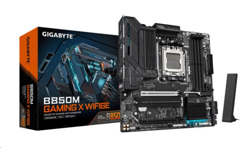 MB AM5 GIGABYTE B850M GAMING X WF6E,4xDDR5,14xUSB,mATX,M.2,2PCIe16x,2xDP HDMI WiFi MB AM5 GIGABYTE B850M GAMING X WF6E,4xDDR5,14xUSB,mATX,M.2,2PCIe16x,2xDP HDMI WiFi
