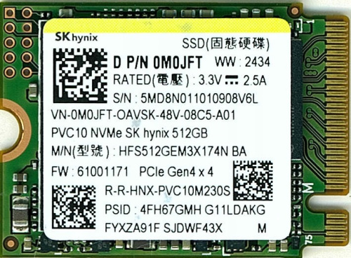 SSD SK Hynix PVC10 512GB M.2-2230 PCI-E GEN 4X4