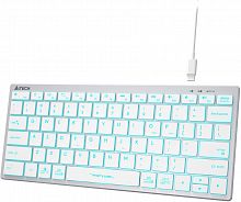 Клавиатура A4tech Fstyler FX61-White LED USB, SLIM, серый корпус, White подсветка