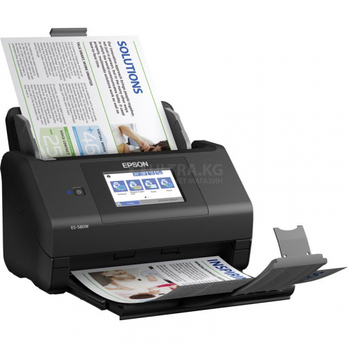Сканер Epson WorkForce ES-580W Wireless (CIS, A4 Color, 600dpi, 35ppm, 70ipm, DADF-100 page, duplex, 30-bit input, 24-bit output, Wi-Fi, NFC, USB3.0, Black)