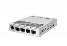 Коммутатор MikroTik CRS305-1G-4S+IN 16MB FLASH, 3 Fans, 4xSFP+10000Mbps, PoE, IP20, RouterOS v7/SwitchOS