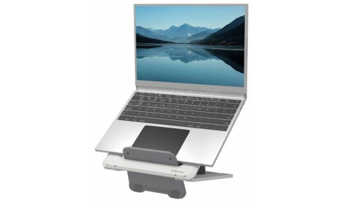Подставка для ноутбука, Fellowes, Breyta 14"-15.6", 12 уровней регулировки, Нагрузка до 4кг, Пассивное охлаждение (вентиляционные отверстия), Габариты 268х235х14мм, Белый [100016559]