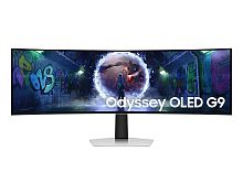 Монитор LCD 49" Samsung LS49DG932SIXCI Odyssey OLED G9, Изогнутый, Silver, 5120 x 1440 Dual Quad HD, 1000000:1 (Mega), 250cd/m2, 240Hz, 0.03ms, HDMI, DP, mHDMI, 2xUSB-C, Выход на наушники