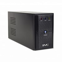 ИБП UPS SVC V-600-B, Мощность 600ВА/300Вт, Диапазон  работы AVR:165-275В, Бат.:12В/9Ач, 2  вых.: Shuko CEE7, Чёрно-синий