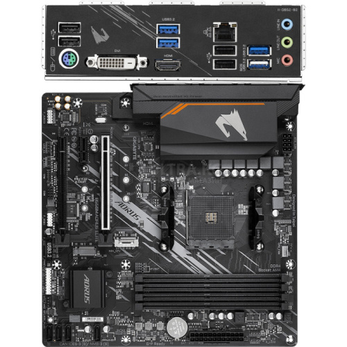 Материнская плата AM4 Gigabyte B550M AORUS ELITE, AMDB550, 4xDDR4 PC37800, 2xPCI-EX16, 1xPCI-EX1, 4xSATA+2M.2, RAID,GBLAN, Sound7.1, mATX, 6xUSB2.0, 6xUSB3.2, HDMI, DVI фото 2 Материнская плата AM4 Gigabyte B550M AORUS ELITE, AMDB550, 4xDDR4 PC37800, 2xPCI-EX16, 1xPCI-EX1, 4xSATA+2M.2, RAID,GBLAN, Sound7.1, mATX, 6xUSB2.0, 6xUSB3.2, HDMI, DVI фото 2