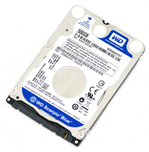 Жесткий диск для ноутбука 500GB 5400rpm Western Digital Blue SATA-S