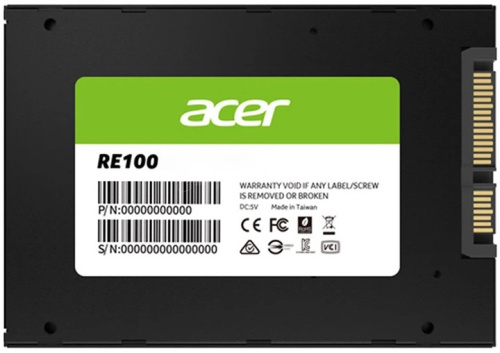 Твердотельный накопитель SSD 512GB Acer RE100 SATAIII, Read/Write up 562/529MB/s [BL.9BWWA.108]