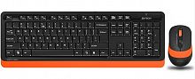 Беспроводная клавиатура + мышь A4Tech Fstyler FG1010 (FG10+FGK10), мембранная, 104btns, 2000dpi, 4btns, USB, Orange