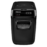 Шредер Fellowes AUTOMAX 200M Уровень секретности P-5, Фрагмент 2х14 мм, Перекрестный, Подача 10(200) лист, автоподача, автореверс, Ёмкость корзины 32 л, Уничтожение скоб, скрепок, пл. карт, Чёрный
