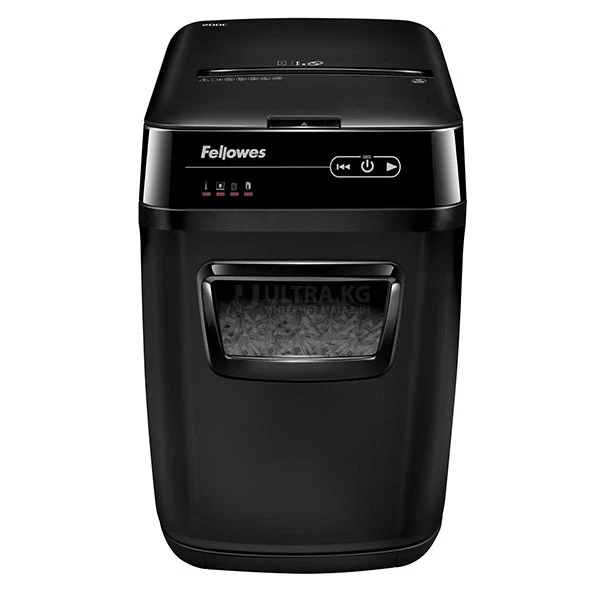 Шредер Fellowes AUTOMAX 200M Уровень секретности P-5, Фрагмент 2х14 мм, Перекрестный, Подача 10(200) лист, автоподача, автореверс, Ёмкость корзины 32 л, Уничтожение скоб, скрепок, пл. карт, Чёрный Шредер Fellowes AUTOMAX 200M Уровень секретности P-5, Фрагмент 2х14 мм, Перекрестный, Подача 10(200) лист, автоподача, автореверс, Ёмкость корзины 32 л, Уничтожение скоб, скрепок, пл. карт, Чёрный