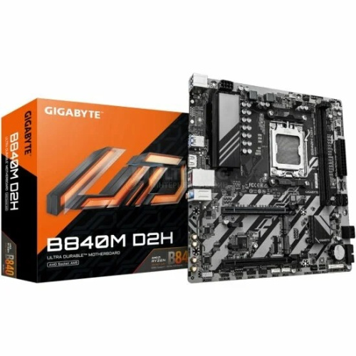 Материнская плата AM5 GIGABYTE B840M DS3H, AM5, AMD B840, 4xDDR5 PC65600, 2xPCIe16x, 2чM.2 NVME, 4xSATA, Sound8Ch, GBLAN, mATX, 4USB3.2+8USB2.0, HDMI Материнская плата AM5 GIGABYTE B840M DS3H, AM5, AMD B840, 4xDDR5 PC65600, 2xPCIe16x, 2чM.2 NVME, 4xSATA, Sound8Ch, GBLAN, mATX, 4USB3.2+8USB2.0, HDMI